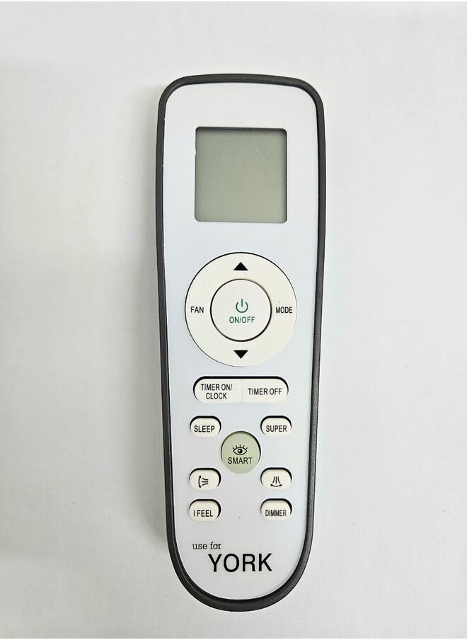YORK York AC Remote | Replacement Remote Control For YORK Air Conditioner White/Grey  - Image 1