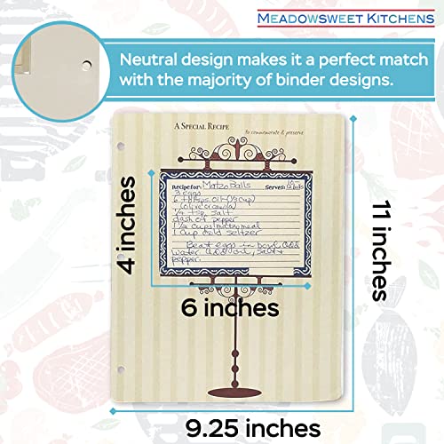Meadowsweet Kitchens Plastic Recipe Card Protectors for 3 ring binders, 15 Sheets (Archival 4x6 15 ct) - Image 4