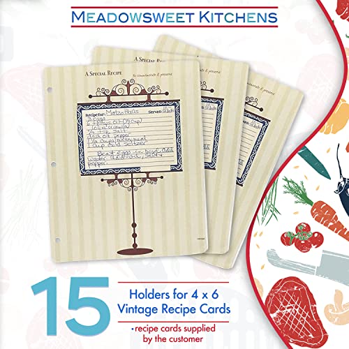 Meadowsweet Kitchens Plastic Recipe Card Protectors for 3 ring binders, 15 Sheets (Archival 4x6 15 ct) - Image 2