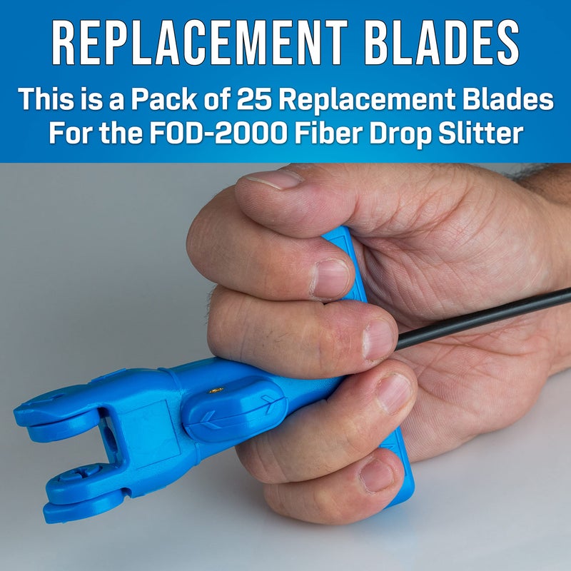 Jonard Tools FOD-RB25 Replacement Blade for Fiber Optic Drop Cable Slitter (Pack of 25) - Image 5