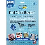 Pellon 2301S Print-Stitch-Dissolve Stabilizer for Embroidery, 8.5 by 11-Inch, White, 12-Pack - Image 1