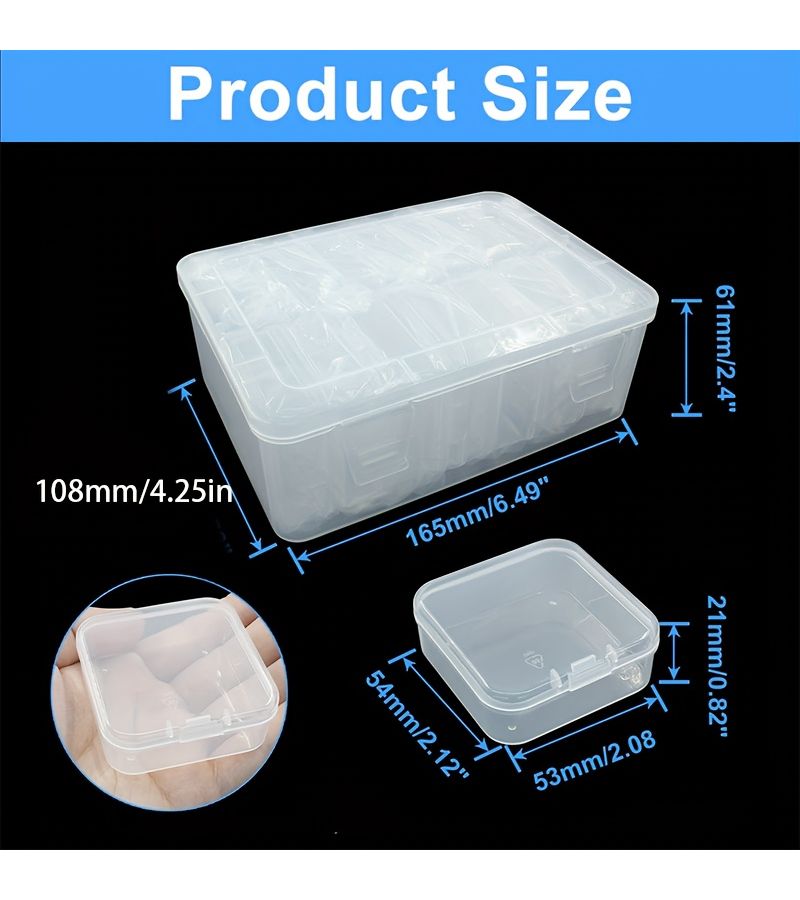 15 Pcs Clear Plastic Bead Organizer Box With 14 Mini Cases For Jewelry Storage - Image 3