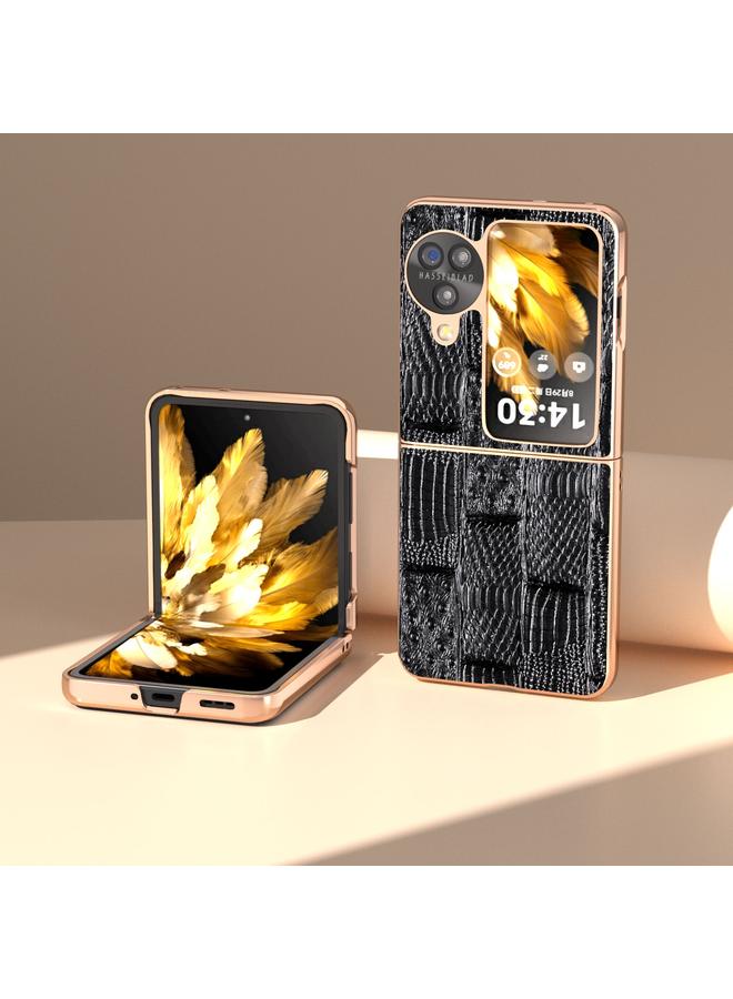 S-TOP Case For OPPO Find N3 Flip Nano Electroplate Mahjong Texture Leather Phone Case - Image 2