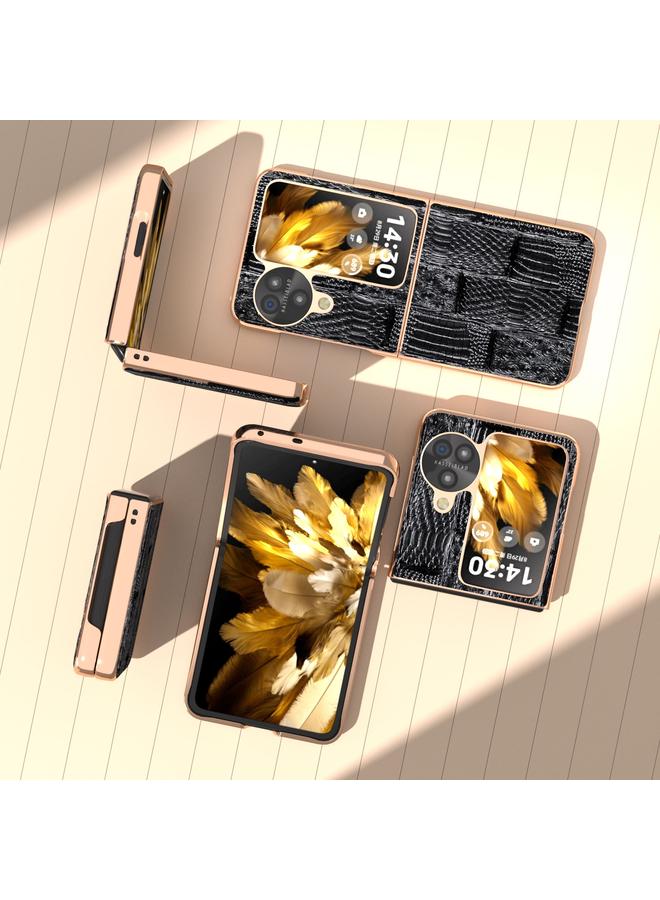 S-TOP Case For OPPO Find N3 Flip Nano Electroplate Mahjong Texture Leather Phone Case - Image 3