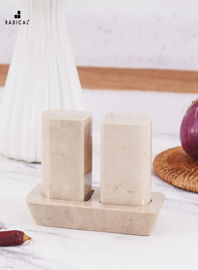 Radicaln Marble Salt and Pepper Shakers 2.5" Inches Verona Handmade Saleros Salt Containers For Countertop With Tray, Kitchen Counter Decor Seasoning Containers, Ideal Spice, Pink Salt Holder - Image 4