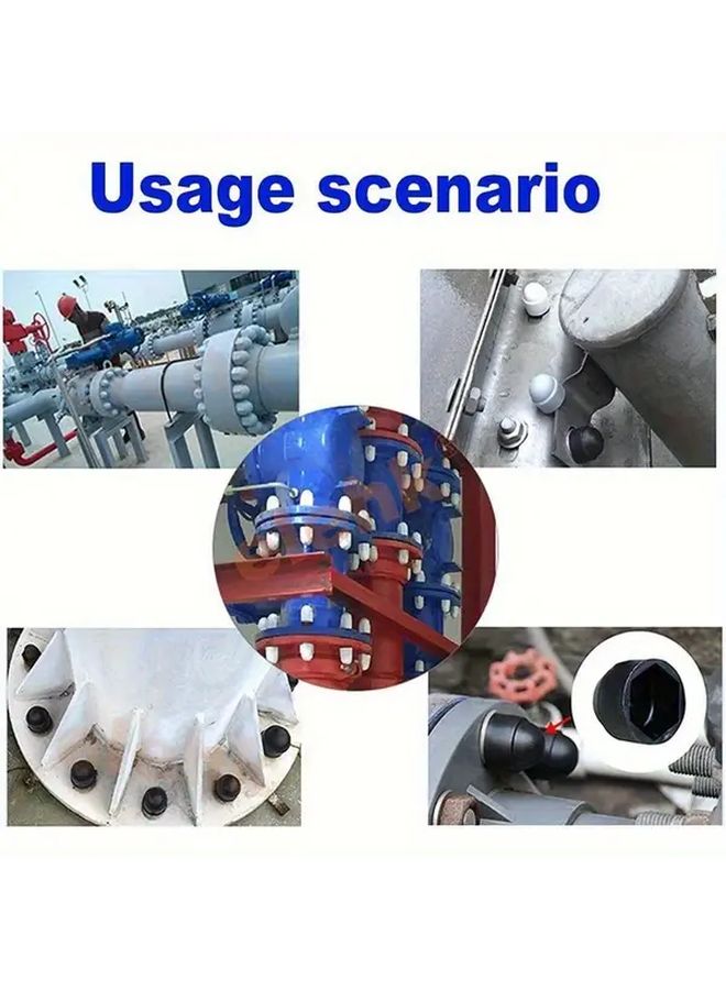 White Hexagonal Dome Protective Caps 50pcs M10 Bolt Nut Covers Durable PE Dustproof Impact Resistant - Image 5