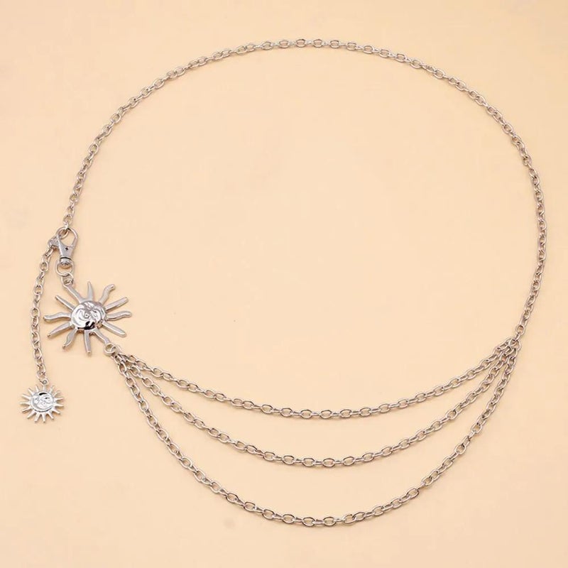 Punk metal multi-layer fringe body chain waist chain - Image 1