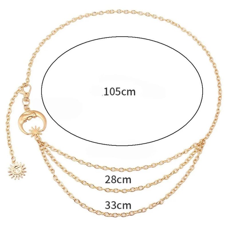 Punk metal multi-layer fringe body chain waist chain - Image 3