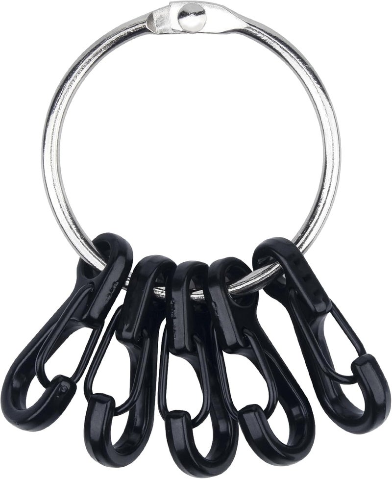 SWATOM Small Mini Carabiner Clip Tiny Spring Snap Hook Keychains Micro Carabiners for Paracord EDC Alloy Key Rings Outdoor Hiking Fishing Camping Backpack Accessories - Image 1