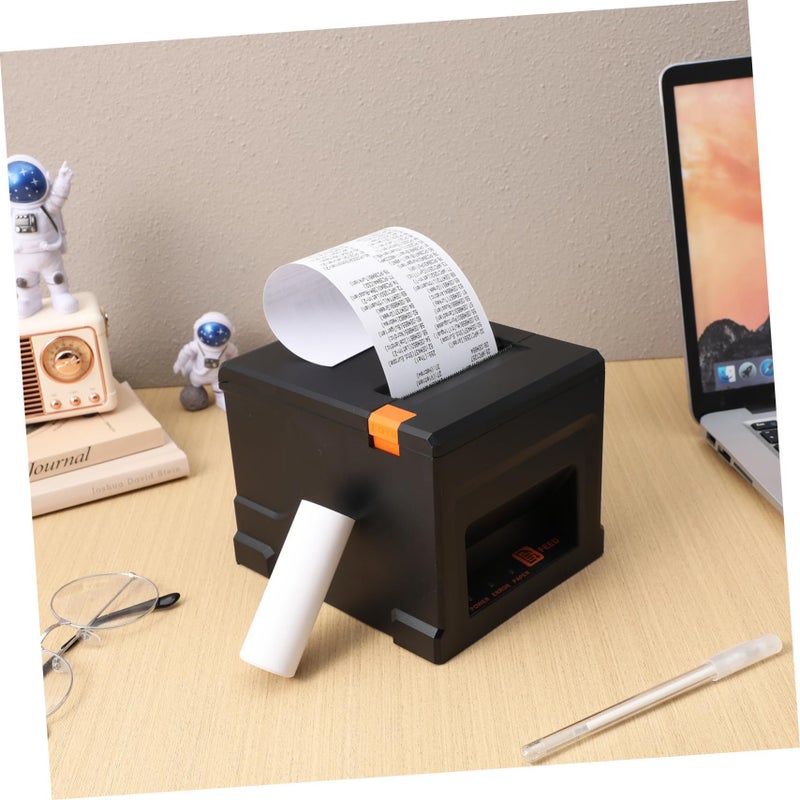 High Speed Thermal Receipt Printer With Cutter Portable Us Plug White - Image 3