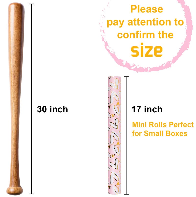 MAYPLUSS Wedding Wrapping Paper Roll, 17IN x 33FEET Gold Foil Heart Bridal Shower Gift Wrap for Mothers Day, Engagement, Baby Shower, Valentines Day - Image 4