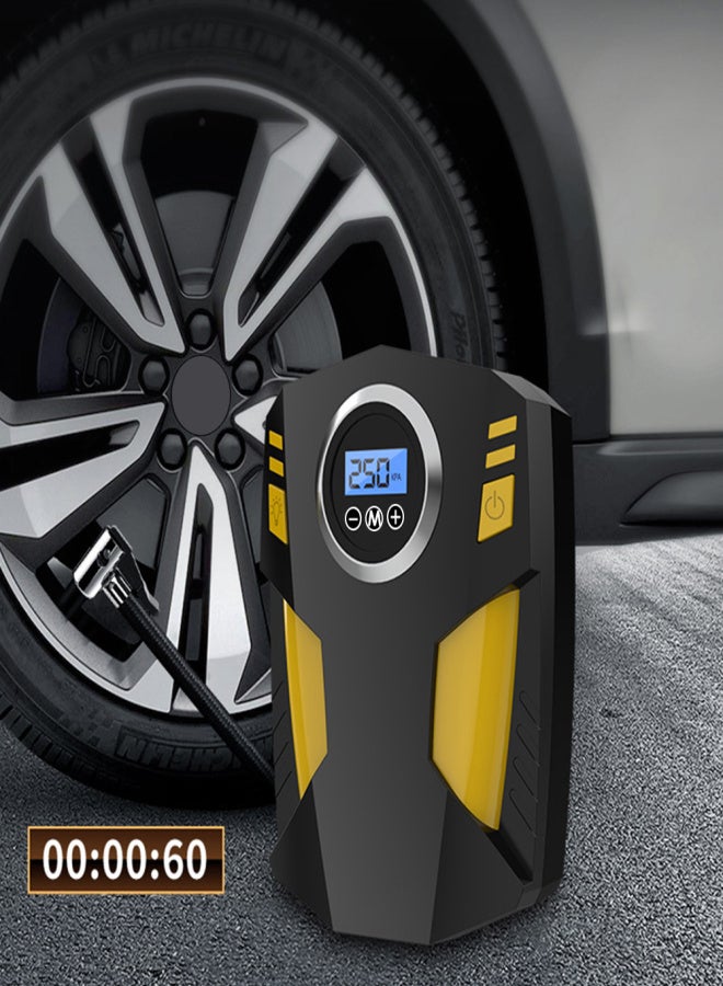 Digital Tire Inflator 12V DC Portable Air Compressor Pump 22-cylinder 150 PSI Tire Pump with Pressure Gauge Emergency LED Light for Car Bicycle Ballon and Other Inflatables - Image 4