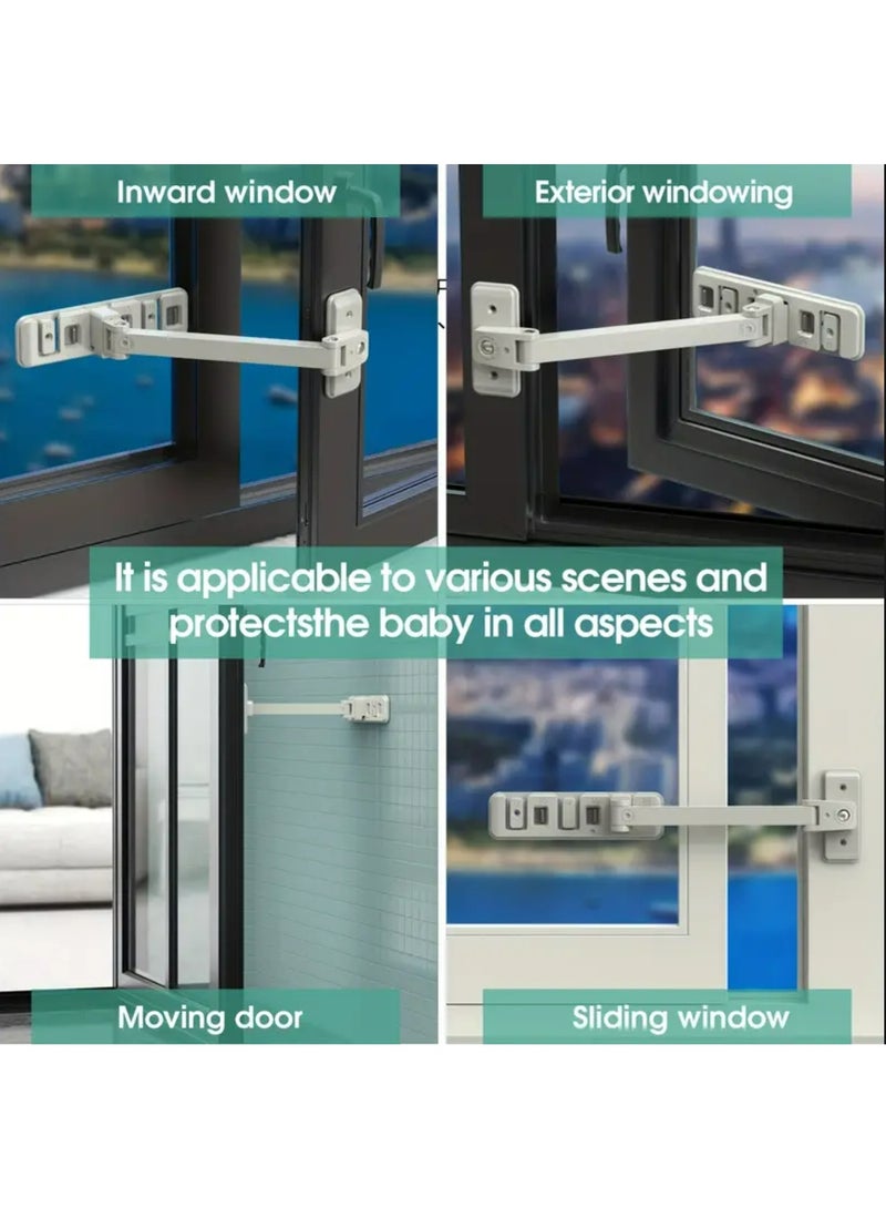 Adjustable Home Baby Safety Lock Buckle Children Windows Limit Holder Sliding Door Locks Anti-Falling Kids Security Protection - Image 5