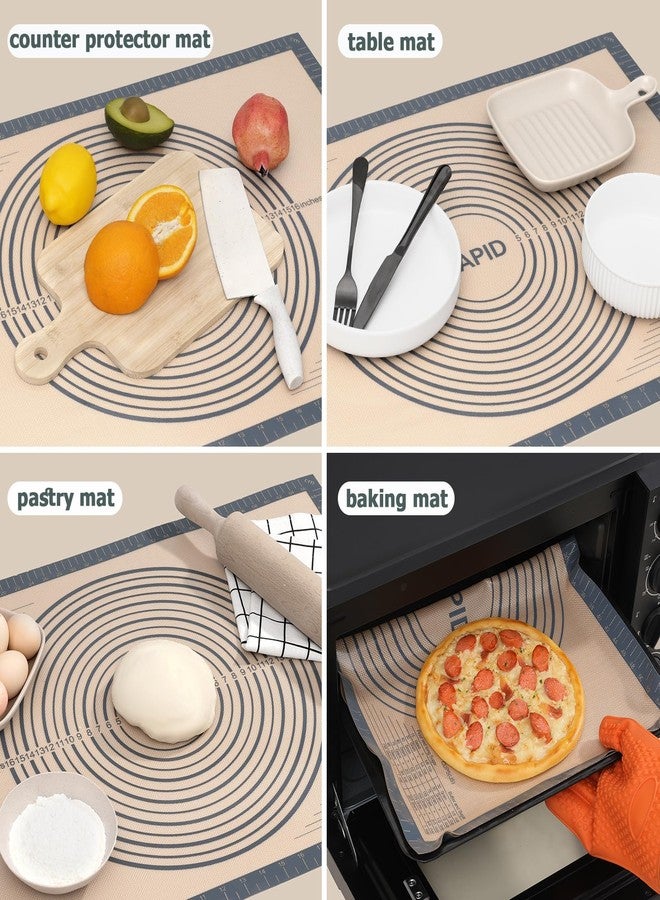 Sapid Extra Thick Silicone Pastry Mat Non-slip with Measurements for Non-stick Silicone Baking Mat Extra Large, Dough Rolling, Pie Crust, Kneading Mats, Countertop, Placement Mats (20" x 28",Gray) - Image 5