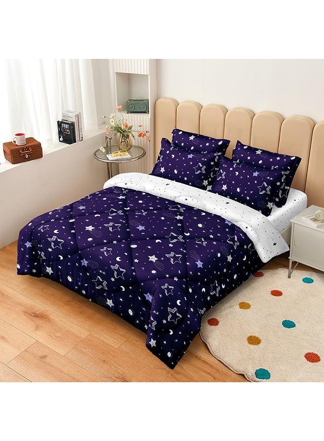 ايست من نون طقم لحاف من ٦ قطع | مصنوع من ألياف دقيقة ناعمة | ألوان متعددة | غطاء لحاف ١٦٠ × ٢٢٠ سم، ملاءة سرير ١٢٠ × ٢٠٠ سم مع جيب عميق ٣٠ سم، ٤ أكياس وسائد ٥٠ × ٧٥ سم | مناسب لمرتبة فردية - Image 2