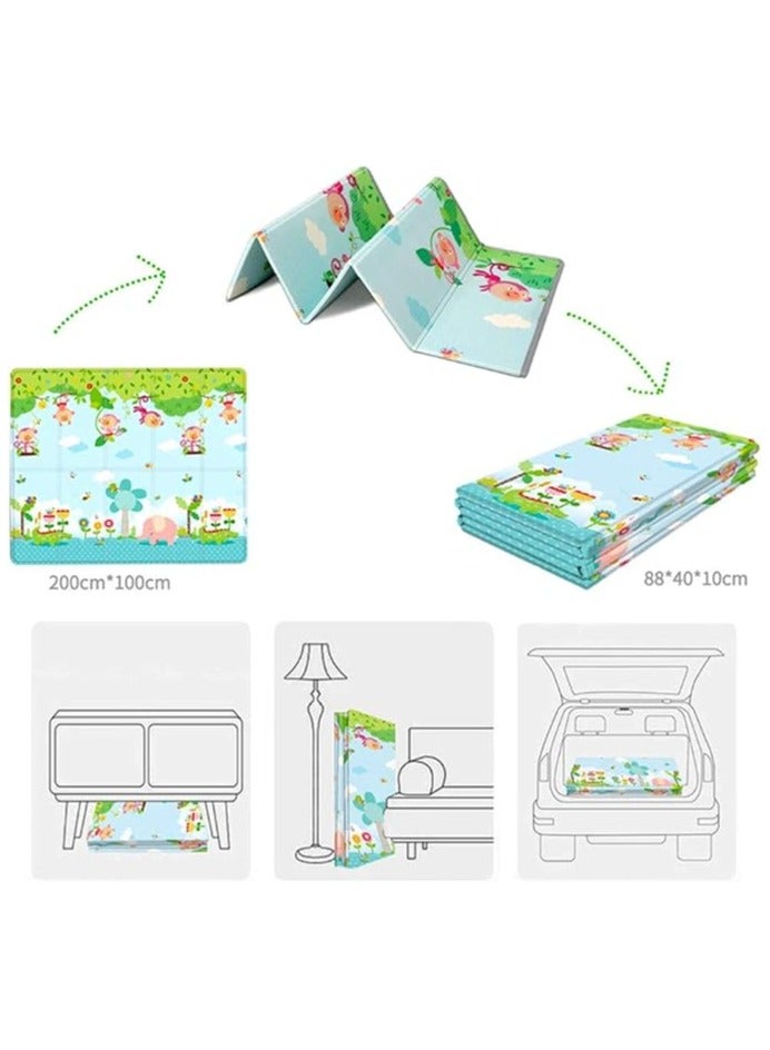 حسم سجادة لعب للأطفال إسفنجي قابل للطي وكبير الحجم مصمم الرضع والأطفال الصغار بخصائص سميكة مضادة للانزلاق ومادة مقاومة للماء لحماية الأرضية ومناسب للحبو واللعب 200 × 180 سم - Image 5