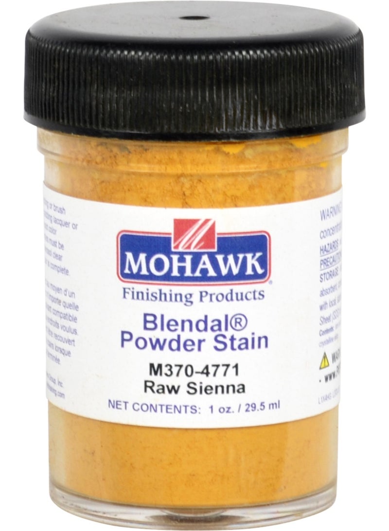 Mohawk Finishing Products Powder Stain Raw Sienna M370-4771 - Extra Fine Pigment for Touch Up and Spot Recolor of Wood, Plastic, Leather, Vinyl - 1 oz - Image 1