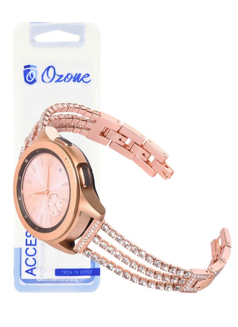 Ozone Adjustable Wristband Fold-Over Clasp Replacement Wrist Watch Band Rose Gold 