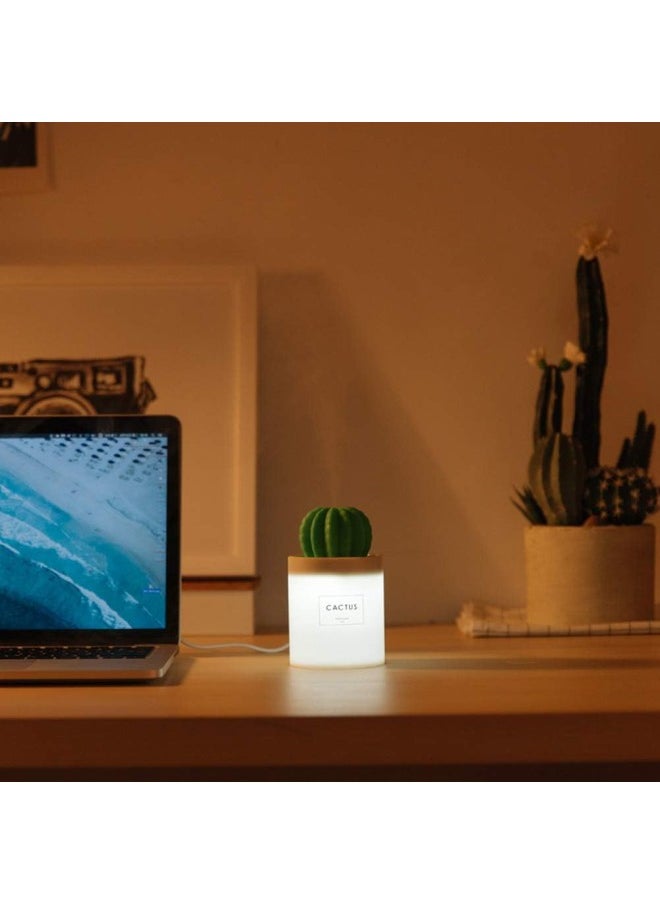 USB 5V 1.52W Cactus Mist Humidifier Air Purifier Freshener with Colorful LED Lamp USB Humidifier Lamp