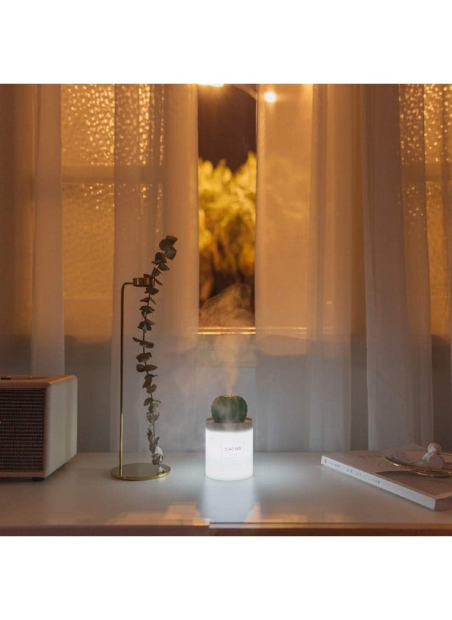 USB 5V 1.52W Cactus Mist Humidifier Air Purifier Freshener with Colorful LED Lamp USB Humidifier Lamp