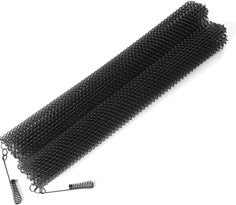 2pcs Heat-resistant Black Metal Mesh Fireplace Screen Panels Iron Fireplace Mesh Curtains Fireproof Sparks Guard For Home Use - Image 3