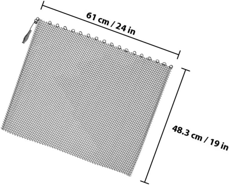 2pcs Heat-resistant Black Metal Mesh Fireplace Screen Panels Iron Fireplace Mesh Curtains Fireproof Sparks Guard For Home Use - Image 2