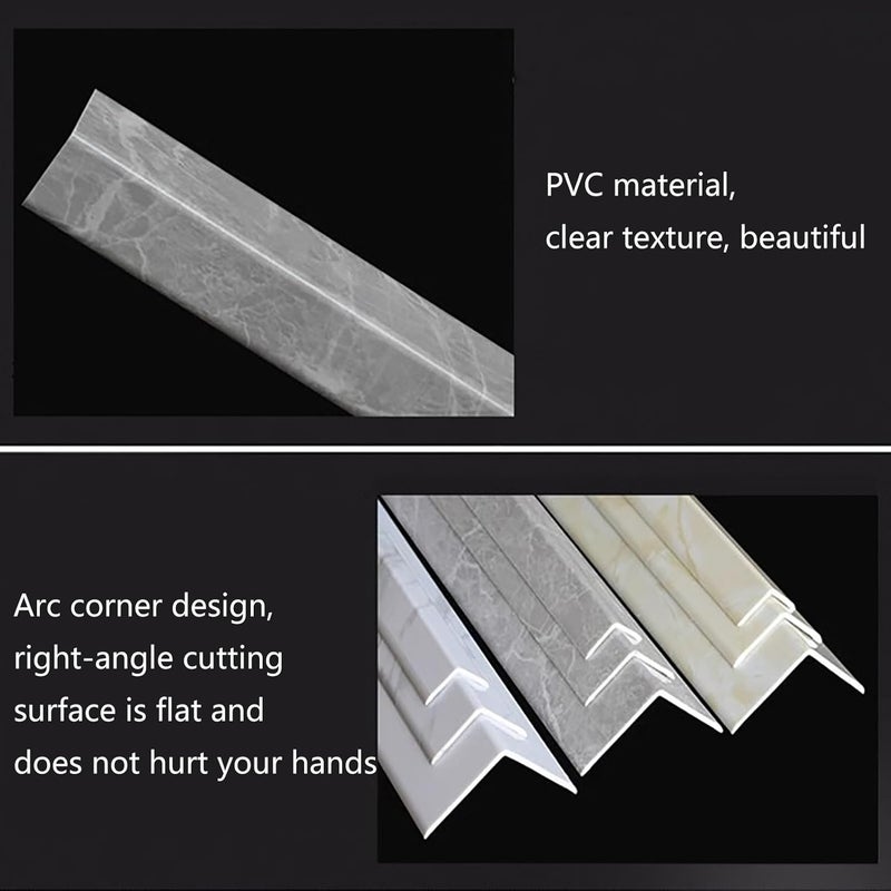 Corner Guard Strip PVC Tile Outer Corner Punch-Free, Self-Adhesive Wall Corner Protection Strip, Edge Decorative Edging Strip.Beige-3x80cm/1.2x31in - Image 5