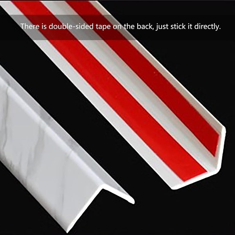 Corner Guard Strip PVC Tile Outer Corner Punch-Free, Self-Adhesive Wall Corner Protection Strip, Edge Decorative Edging Strip.Beige-3x80cm/1.2x31in - Image 4