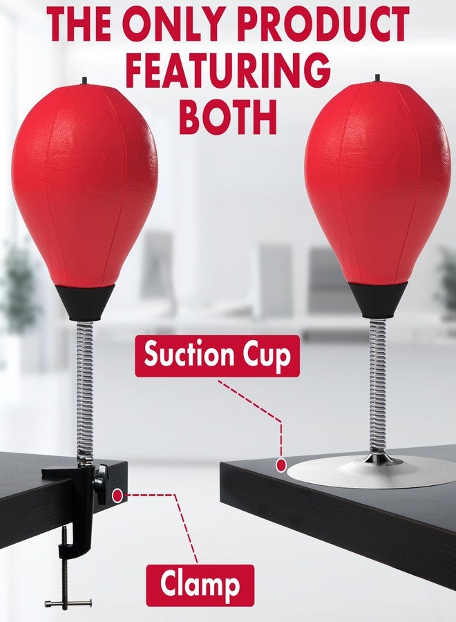 GLACIAL Stress Relief Desktop Punching Bag I Comes with Desk Clamp and Extra Strong Suction Cup I Red - Image 5