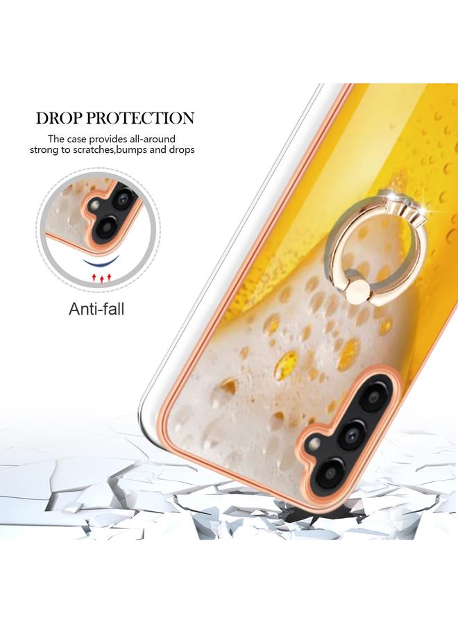 S-TOP Case For Samsung Galaxy A13 5G / A04s / M13 5G Electroplating Dual-side IMD Phone Case with Ring Holder - Image 4