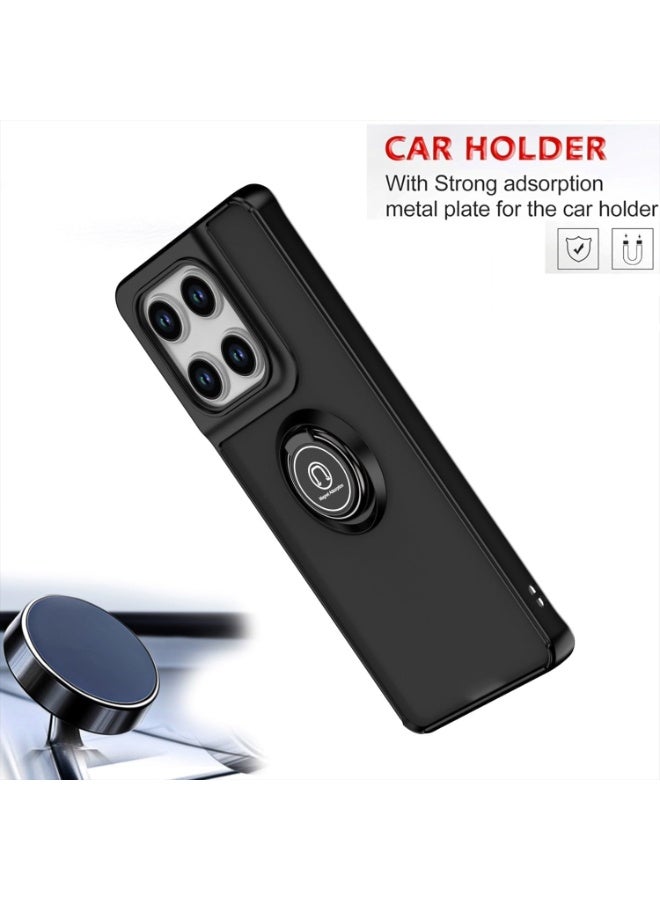 موز Designed Case for Motorola Edge 60 Fusion Flexible Silicone Cover,Camera Protection Translucent Shockproof Matte Back Cover with 360 rotational Ring Holder For Moto Edge 60 /Moto 60 Fusion Black - Image 5