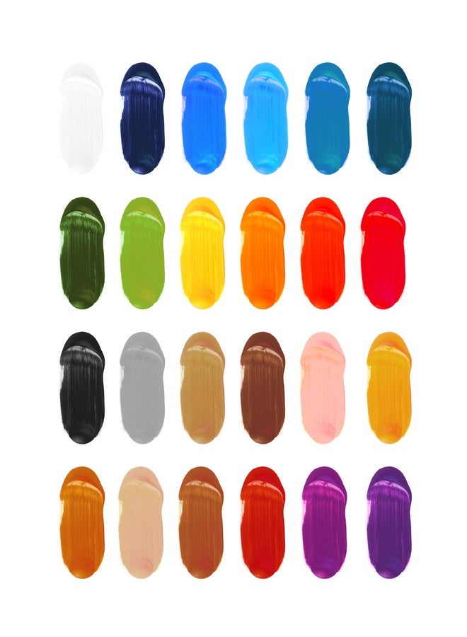 Camel Artist Acrylic Colours 24 Shades, 9ml with 2 Artist Brushes - Image 4