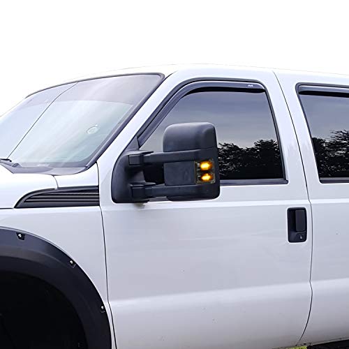 KEWISAUTO Smoked Black LED Side Mirror Marker Lights for Ford F-250 F-350 F-450 2008-2016, Amber Turn Signal & Running Light, IP67 Waterproof, Plug & Play Installation - Image 5