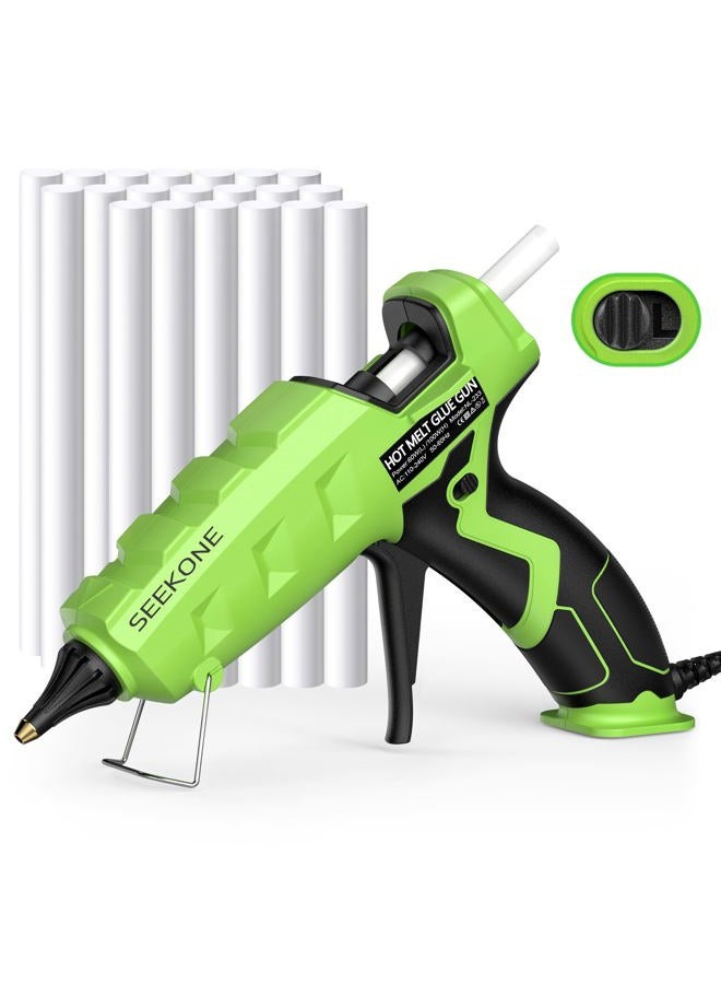 SEEKONE Full Size Hot Glue Gun, 60/100W Dual Power Large Glue Gun with 20 Pcs Premium Glue Sticks, High Temp Heavy Duty Industrial Glue Gun Kit for Quick Home Repairs, Arts, Crafts, DIY, Sealing - Image 1