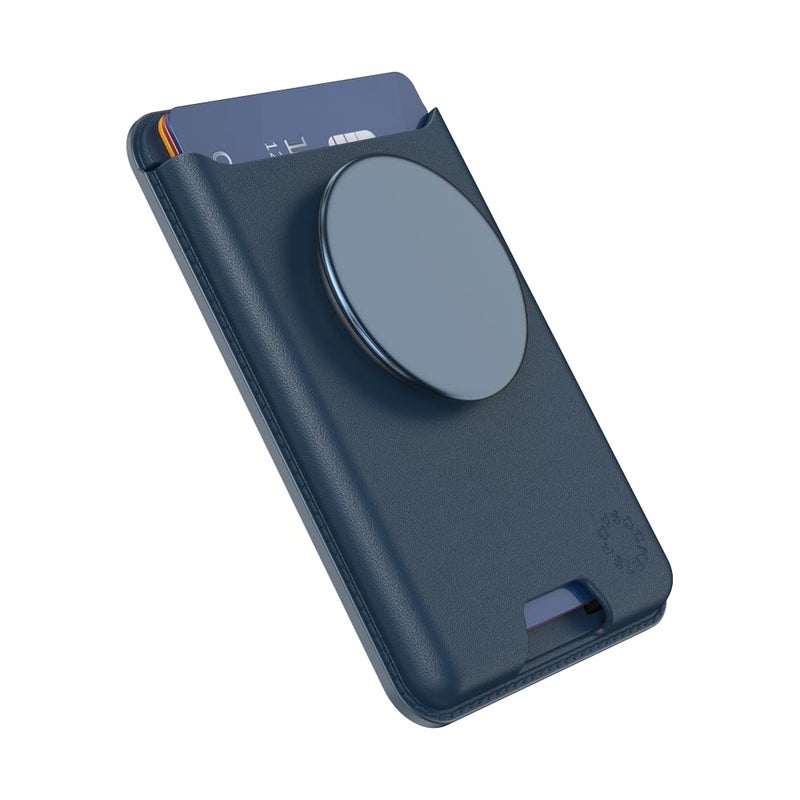 PopSockets Phone Wallet for MagSafe, Phone Card Holder with Grip, Navy Blue - Navy - Image 4