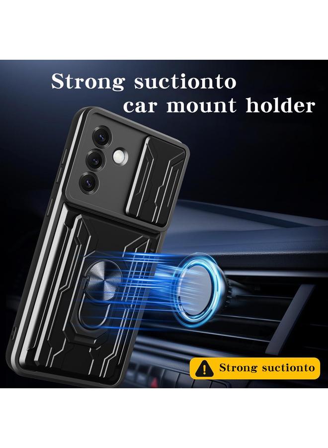 S-TOP Case For Samsung Galaxy S25 5G Sliding Camshield TPU+PC Phone Case with Card Slot - Image 5