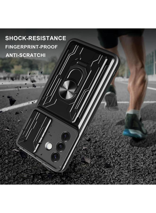 S-TOP Case For Samsung Galaxy S25 5G Sliding Camshield TPU+PC Phone Case with Card Slot - Image 4