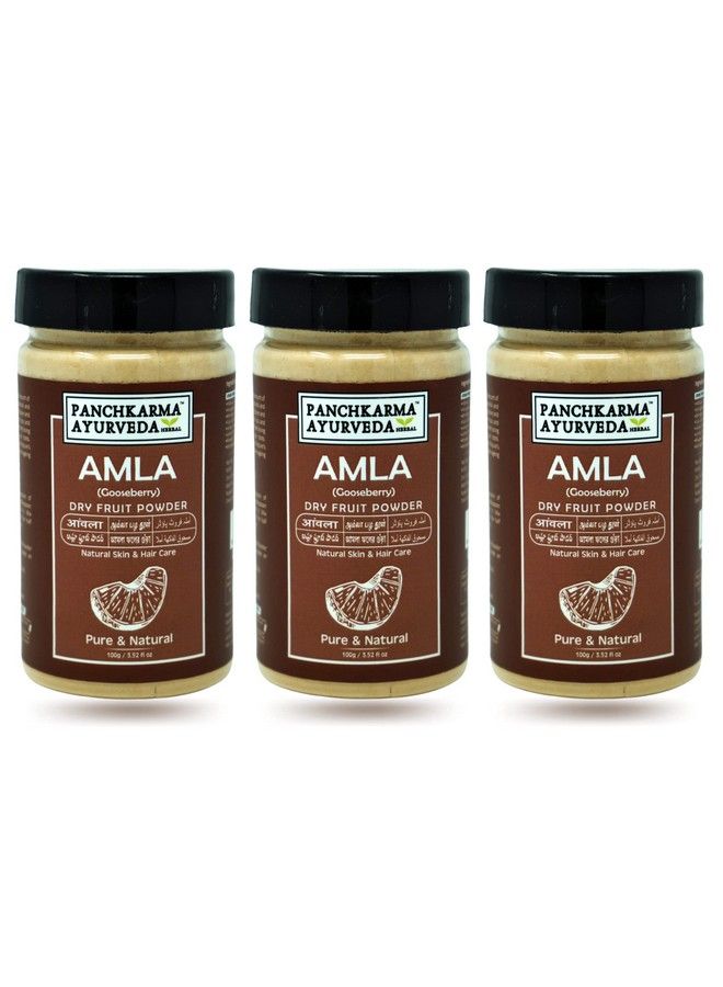 PANCHKARMA AYURVEDA Herbal & Natural Dry Amla Powder (Gooseberry) For Fairness Suntan Acnespot Face Pack & Hair Shine Hairfall Hair Pack (300G) - Image 2