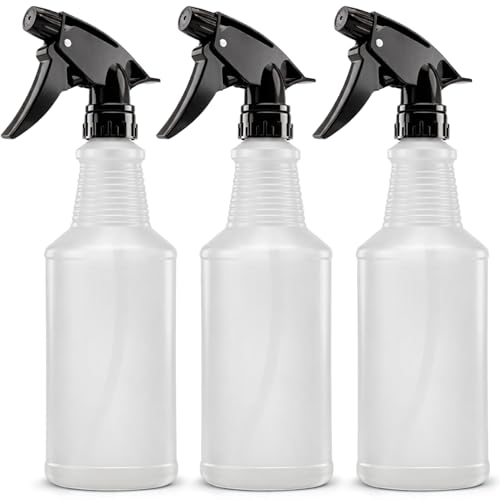 Bar5F Spray Bottles 24oz 3 Pack ChemicalResistant BPAFree Compatible with Vinegar Rubbing Alcohol Cleaning Solutions NonToxic HDPE Bottle for Plants Pet BBQ Auto Detailing Made in USA - Image 1