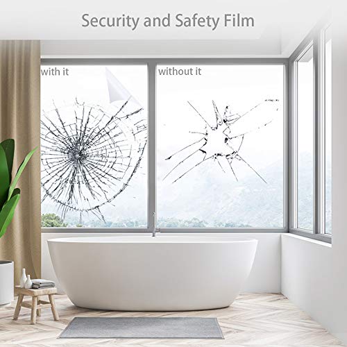 MEGICOLIM Clear Security and Safety Window Film Shatterproof Adhesive UV Blocking Explosion-Proof Glass Protective Vinyl for Home and Office, 2mil, 0.05mm, 17.7Inch x 10Feet - Image 4