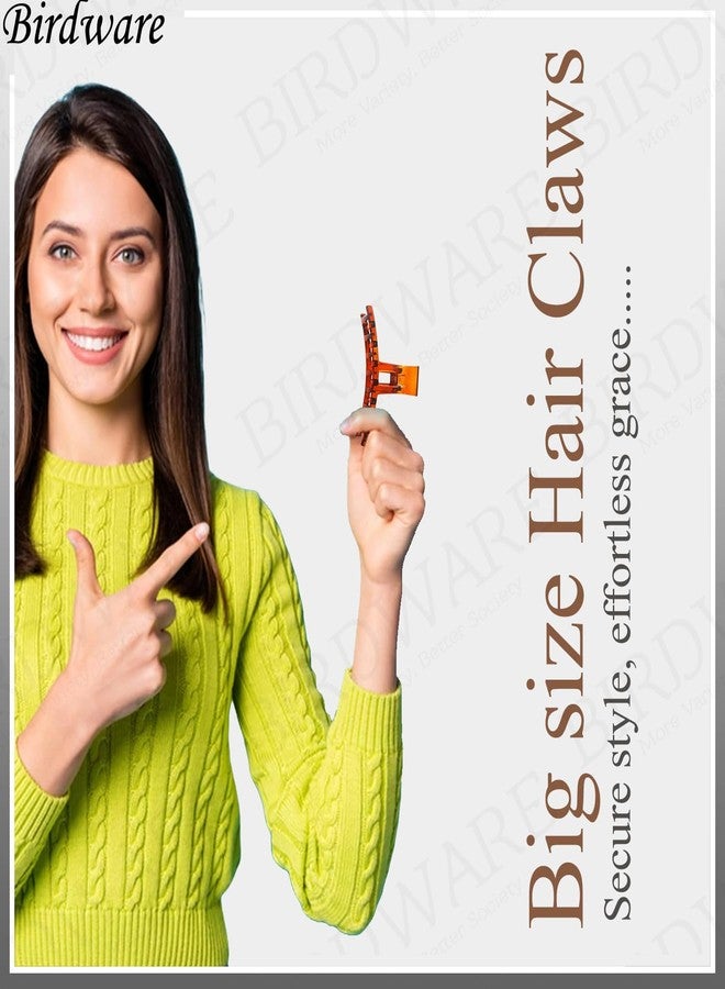 بيردوير مشابك شعر كبيرة الحجم من بيردوير للنساء، متعددة الألوان، مصنوعة من المطاط والأكريليك المستورد، على شكل فراشة حجرية (عبوة من 3 قطع، متعددة الألوان) | مشابك شعر (أسود) - Image 2
