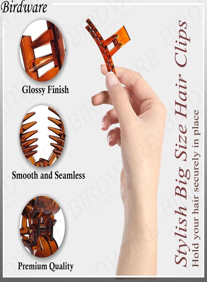بيردوير مشابك شعر كبيرة الحجم من بيردوير للنساء، متعددة الألوان، مصنوعة من المطاط والأكريليك المستورد، على شكل فراشة حجرية (عبوة من 3 قطع، متعددة الألوان) | مشابك شعر (أسود) - Image 4