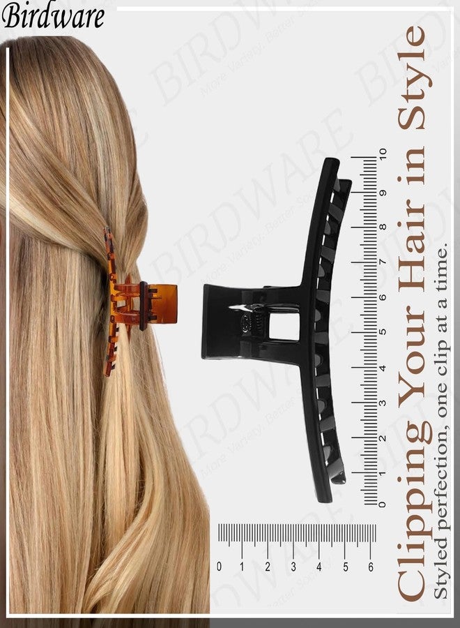 بيردوير مشابك شعر كبيرة الحجم من بيردوير للنساء، متعددة الألوان، مصنوعة من المطاط والأكريليك المستورد، على شكل فراشة حجرية (عبوة من 3 قطع، متعددة الألوان) | مشابك شعر (أسود) - Image 3