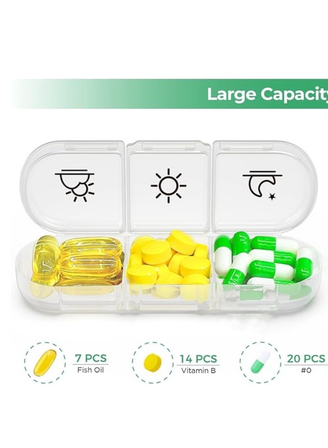 Generic Weekly Pill Organizer 3 Times a Day, Portable Travel Pill Box 7 Day with Large Pill Containers, Light-Proof Pill Case for Vitamins, Medication, Supplements and Fish Oils  - Image 2