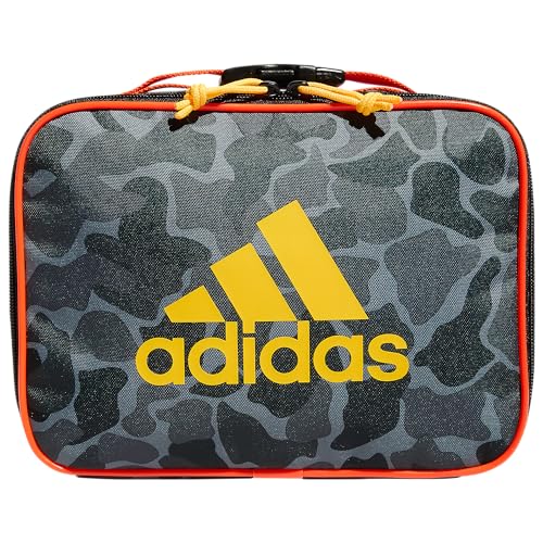 adidas Foundation Insulated Lunch Bag for Men and Women, Nomad Camo Grey/Solar Gold/Solar Red - Image 1