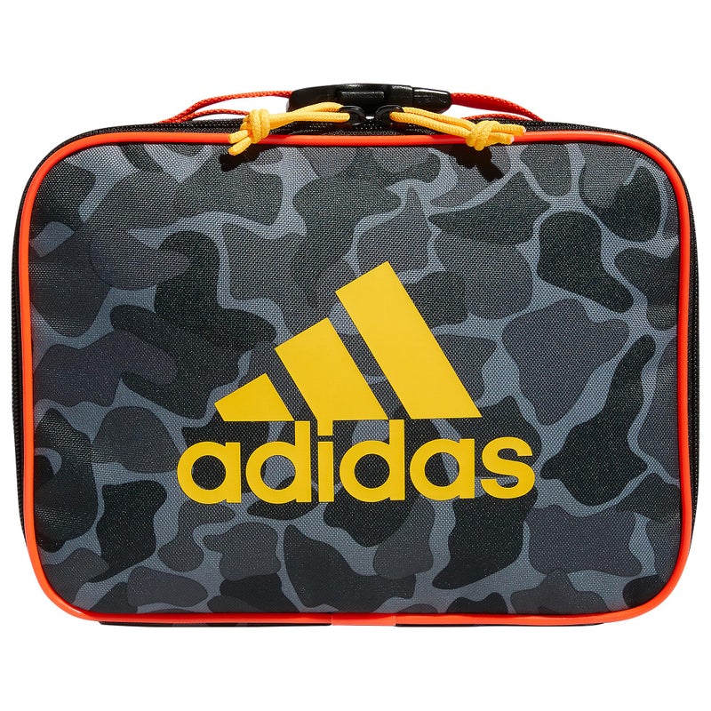 adidas Foundation Insulated Lunch Bag for Men and Women, Nomad Camo Grey/Solar Gold/Solar Red - Image 2