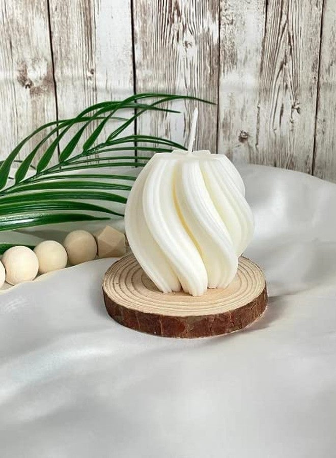 Bumbleberry Beautiful Large Swirl Pillar Scented Candle | Twisted Decorative Candle | 100% Soy Wax | Set of 1 | Home Decor | Gifting | Valentines Gift | 220 G (Lavender) - Image 2