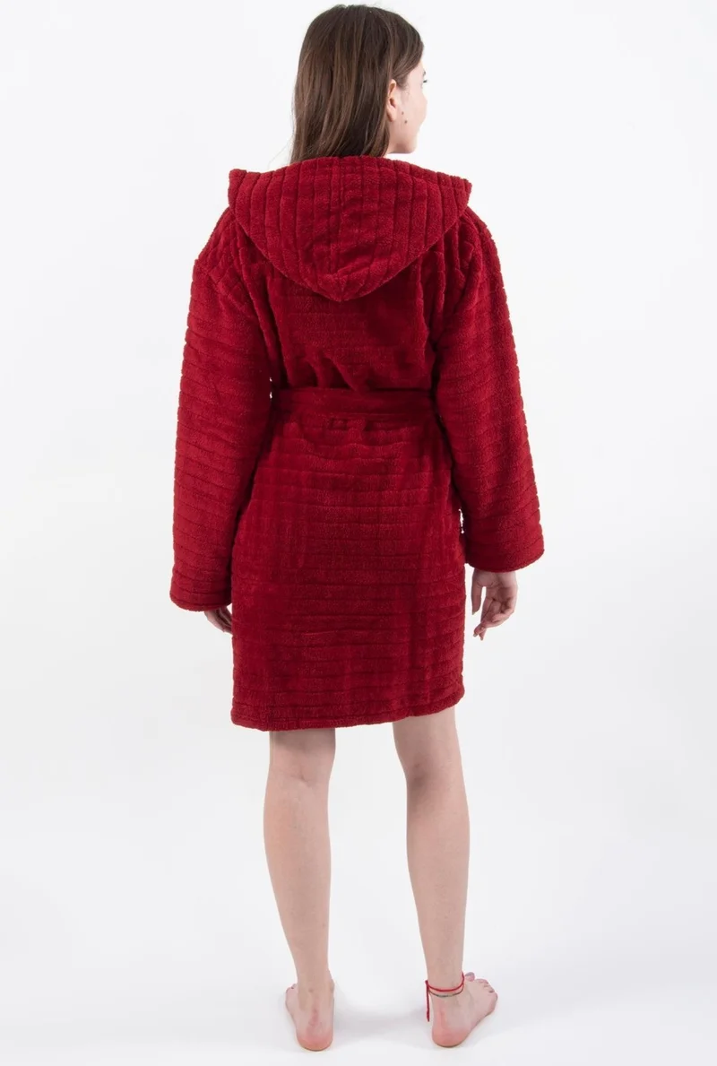 Maison Art Comfy | Hooded Wellsoft Plush Bathrobe Dressing Gown | Robdeşambr Women's Bathrobe