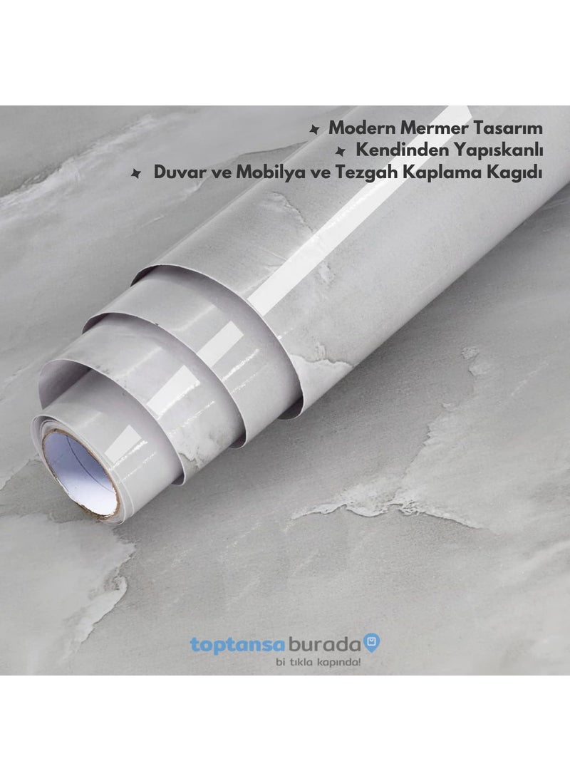 Technosmart 60CM×100CM Self Adhesive Marble Pattern Foil Kitchen Cabinet Table Covering Wallpaper  - Image 1