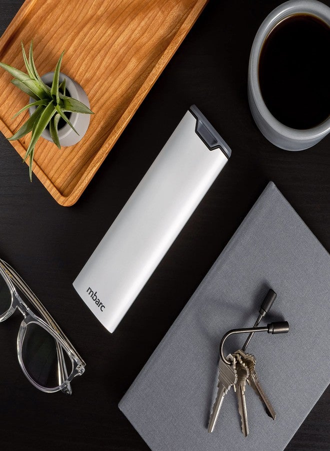 HIGHERHUMAN 7 Day Weekly Pill Organizer by mbarc - Premium Stylish Aluminum and Wood Large Capacity Pill Box for Supplements, Pills, Vitamins and Medicine. (White) - Image 4